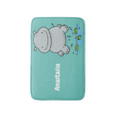 Tapis De Bain Illustration de saut en hippo mignon (Devant (Vertical))