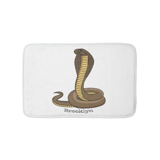 Tapis De Bain Illustration de serpent à cobra Brown (Devant)