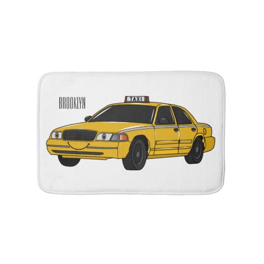 Tapis De Bain Illustration de taxi (Devant)