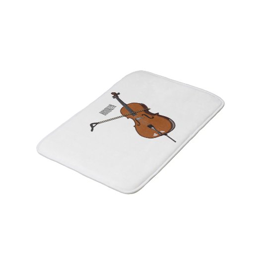 Tapis De Bain Illustration de violoncelle (Angle)