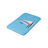 Tapis De Bain Illustration de voilier (Angle)