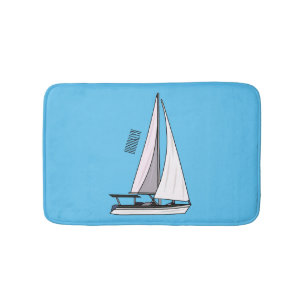 Tapis De Bain Illustration de voilier
