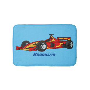 Tapis De Bain Illustration de voitures de course à grande vitess