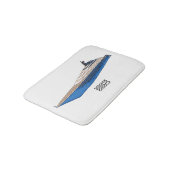 Tapis De Bain Illustration de yacht (Angle)