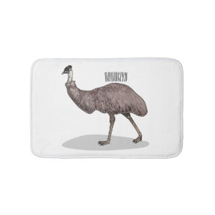 Tapis De Bain Illustration d'Emu bird
