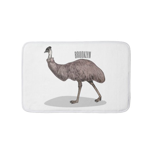 Tapis De Bain Illustration d'Emu bird (Devant)