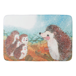 Tapis De Bain Illustration des hérissons