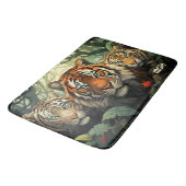Tapis De Bain Illustration des tigres monogrammes personnalisés (Angle)
