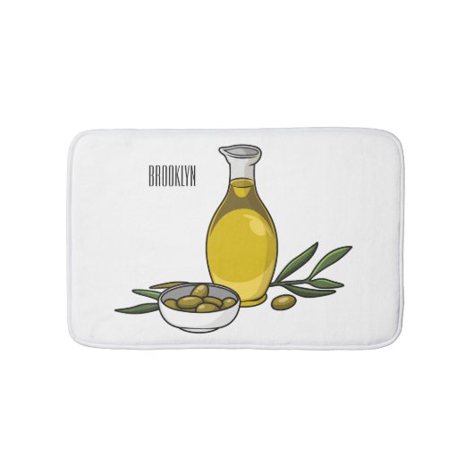 Tapis De Bain Illustration d'huile d'olive (Devant)