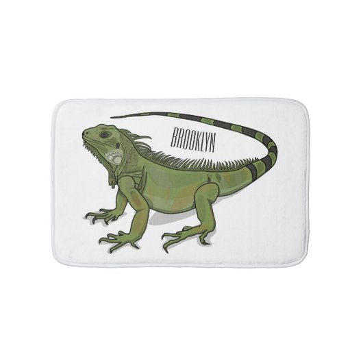 Tapis De Bain Illustration d'Iguana (Devant)