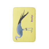 Tapis De Bain Illustration d'oiseau de grue bleue (Devant (Vertical))