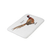 Tapis De Bain Illustration d'oiseau faisan à cou circulaire (Angle)