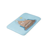 Tapis De Bain Illustration drôle de morse joyeux (Angle)