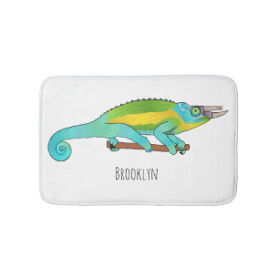 Tapis De Bain Illustration du caméléon de Jackson