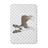 Tapis De Bain Illustration du chien de dessin de Brindle Boston  (Devant (Vertical))