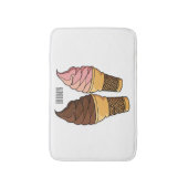 Tapis De Bain Illustration du cône de crème glacée (Devant (Vertical))
