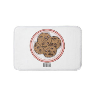 Tapis De Bain Illustration du cookie de puce à chocolat