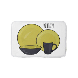 Tapis De Bain Illustration du jeu de produits de table