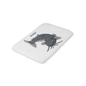 Tapis De Bain Illustration du poisson-chat mignon (Angle)