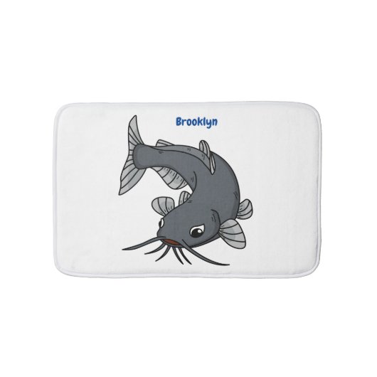 Tapis De Bain Illustration du poisson-chat mignon (Devant)