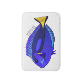 Tapis De Bain Illustration du poisson de la cuve bleue (Devant (Vertical))