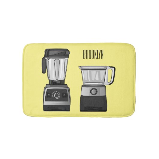 Tapis De Bain Illustration du processeur et du mixeur alimentair (Devant)