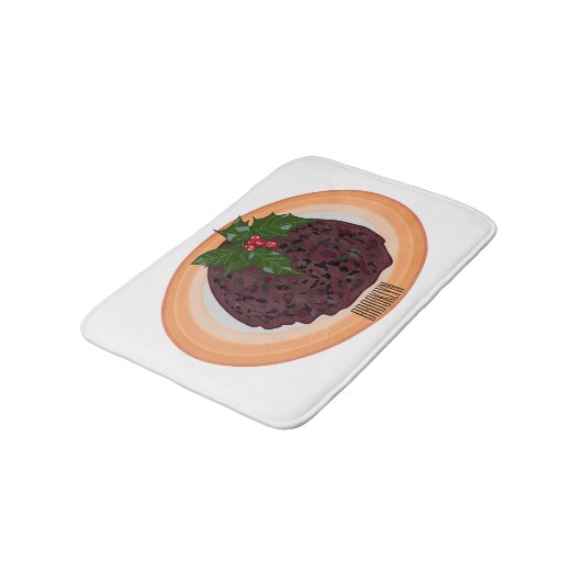 Tapis De Bain Illustration du pudding de Noël (Angle)