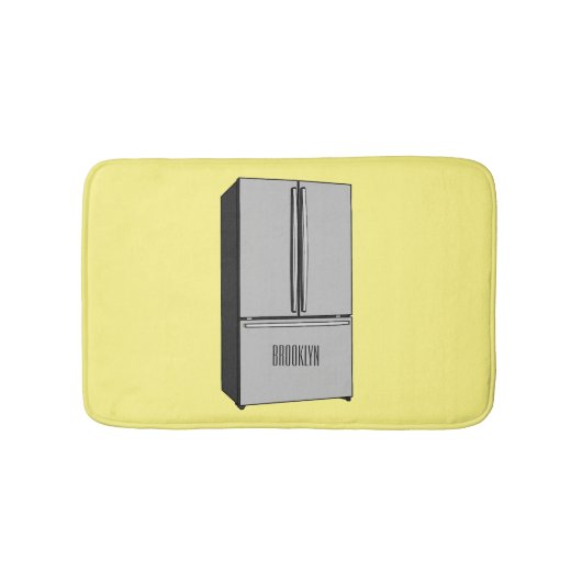 Tapis De Bain Illustration du réfrigérateur de porte française (Devant)