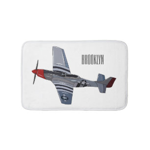 Tapis De Bain Illustration d'un avion de chasse-bombardier