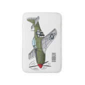 Tapis De Bain Illustration d'un avion militaire (Devant (Vertical))