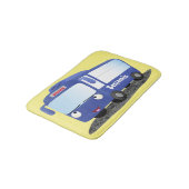 Tapis De Bain Illustration d'un bus moderne bleu mignon (Angle)