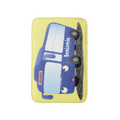 Tapis De Bain Illustration d'un bus moderne bleu mignon (Devant (Vertical))