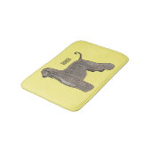 Tapis De Bain Illustration d'un chien hound afghan (Angle)