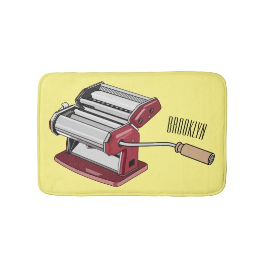 Tapis De Bain Illustration d'un fabricant de pâtes alimentaires (Devant)