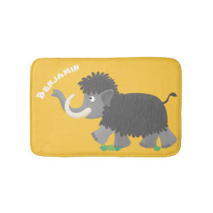 Tapis De Bain Illustration d'un mammouth laineux mou