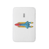 Tapis De Bain Illustration d'un vaisseau de fusées (Devant (Vertical))