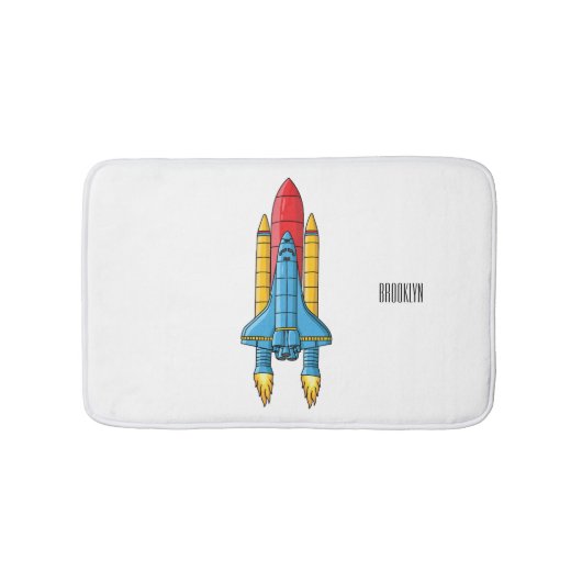 Tapis De Bain Illustration d'un vaisseau de fusées (Devant)