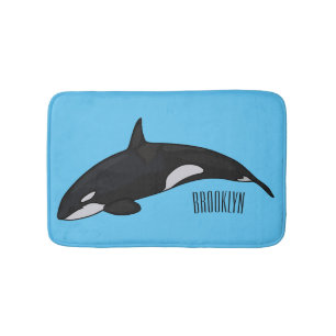 Tapis De Bain Illustration d'une baleine tueuse