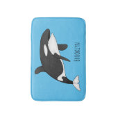 Tapis De Bain Illustration d'une baleine tueuse (Devant (Vertical))