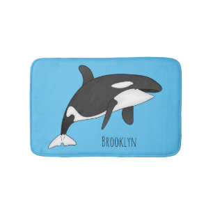 Tapis De Bain Illustration d'une baleine tueuse