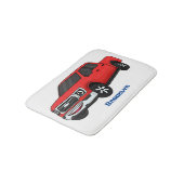 Tapis De Bain Illustration d'une camionnette rouge mou (Angle)