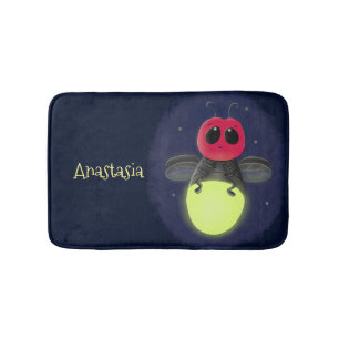 Tapis De Bain Illustration d'une luciole à éclair mignon