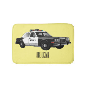 Tapis De Bain Illustration d'une voiture de police
