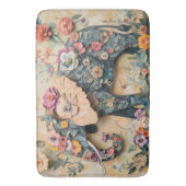 Tapis De Bain Illustration florale des éléphants (devant Vertical)