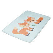 Tapis De Bain Illustration graphique des renards orange mignons (Angle)