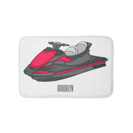 Tapis De Bain Illustration Jet ski (Devant)