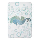 Tapis De Bain Illustration lunatique et adorable d'hippocampe (devant Vertical)