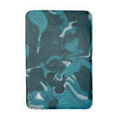 Tapis De Bain Illustration marbre Abstrait Bleu (Devant (Vertical))