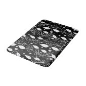 Tapis De Bain Illustration moderne abstraite d'encre noire et bl (Angle)