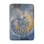 Tapis De Bain Illustration Nautilus, coque, bleu marine (Devant (Vertical))